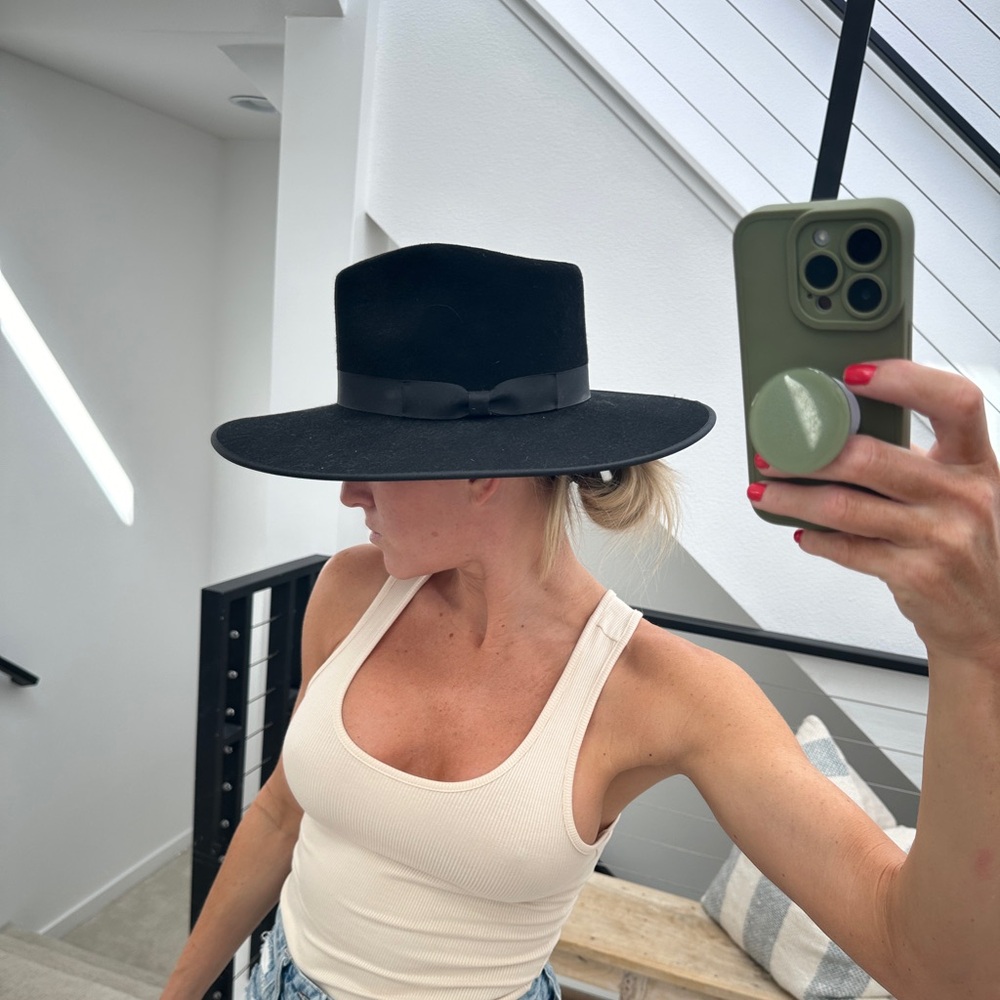 Lack of Color Noir Rancher black wool hat edgy versatile festival Winter Chic 55 - Picture 5 of 11